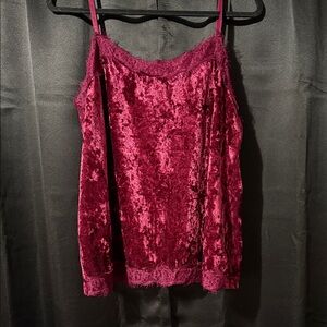 Velvet Burgundy Cami Top